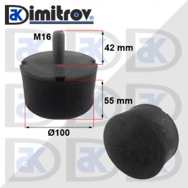 Антивибрационен тампон М16 х Ø 100 х 55 mm